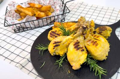 طرز تهیه یک مرغ متفاوت با دوغ و کره