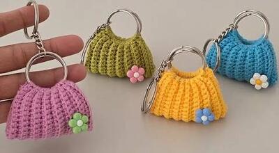  آموزش ساخت آویز قلاب بافی رنگی ساده، شیک و مناسب هدیه!