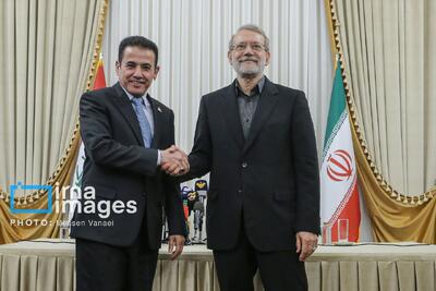 تصاویر: کنفرانس مشترک مطبوعاتی لاریجانی و مشاور امنیت ملی عراق