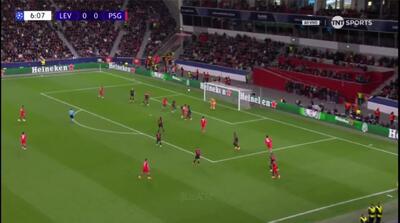  ویدیو: گل اول پاری سن ژرمن به بایر لورکوزن توسط پاچو