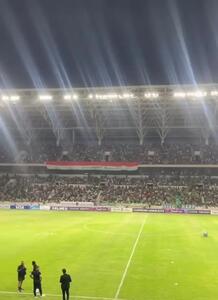  فریادهای «لبیک یا حسین»  تماشاگر عراقی در برابر تیم سعودی +فیلم