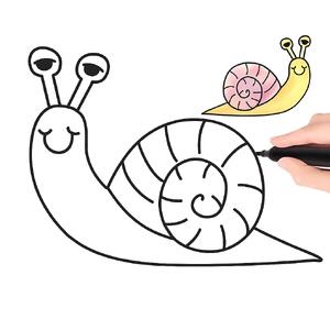  آموزش نقاشی حلزون بامزه در ۷ مرحله + عکس