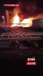  تصاویری از انفجار در پالایشگاه‌های نفت مجارستان و رومانی