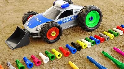  برنامه کودک ماشین بازی طولانی | ماشین اسباب بازی پلیس