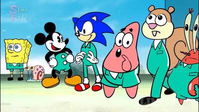  انیمیشن باب اسفنجی: اسکویید گیم هیجانی سونیک و میکی موس