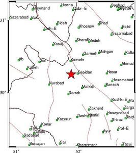  تعداد مصدومان زلزله سپیدان فارس به هشت نفر رسید