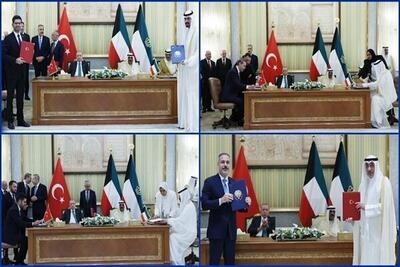  امضای ۴ توافقنامه همکاری میان ترکیه و کویت