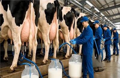  فرآوری گاو؛ گاوهای باورنکردنی که از صب تا شب شیر میدن دوشیده نشن نقش زمینن