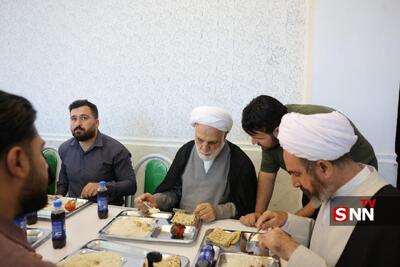  وقتی رئیس قوه قضائیه ناهار را کنار دانشجویان ایلام صرف کرد + تصاویر