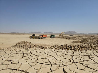  لایروبی ۲۹۰ هزار متر مکعب مخزن تغذیه مصنوعی آب یزد