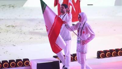 رژۀ کاروان ایران در افتتاحیه بازی‌های آسیایی جوانان (عکس)