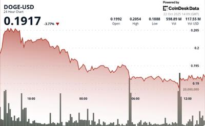  دوج‌کوین سطح حمایت ۰.۱۹ دلاری را می‌آزماید در حالی که کانال نزولی نشان از پتانسیل شکست دارد
