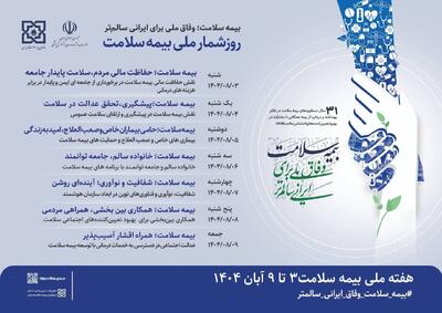  هفته بیمه سلامت با شعار «وفاق ملی برای ایرانی سالم‌تر» برگزار می‌شود