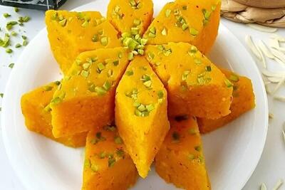 آموزش شیرینی پزی / طرز تهیه شیرینی لوز زعفرانی