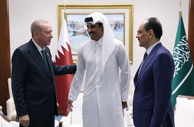  گفت‌وگوی اردوغان و امیر قطر درباره روابط دوجانبه و تحولات منطقه‌ای