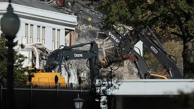  پاسخ ترامپ به منتقدان ساخت و ساز در کاخ سفید: صدایی گوش نوازتر از صدای بیل مکانیکی نیست