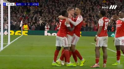  گل سوم آرسنال به اتلتیکو مادرید (ویکتور گیوکرش)