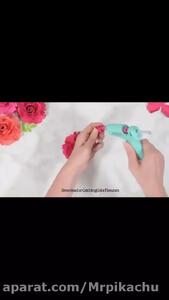  اموزش کاردستی ساده برای مدرسه | کاردستی گل رز