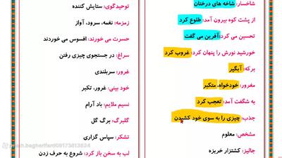  فارسی پنجم معنی کلمات درس دوم فضل خدا