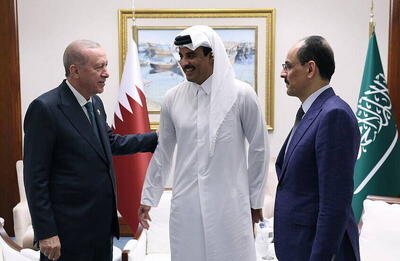  گفت‌وگوی اردوغان و امیر قطر درباره روابط دوجانبه و تحولات منطقه‌ای 