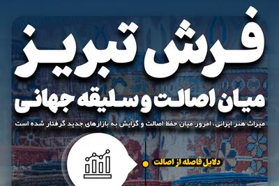  اینفوگرافیک؛ فرش تبریز میان اصالت و سلیقه جهانی