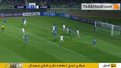 اخراج علیرضا کوشکی پس از انجام حرکت غیر ورزشی (استقلال 2-0 الوحدات اردن) - پارس فوتبال