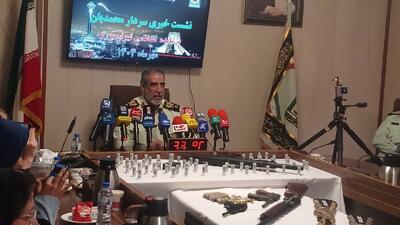  سردار محمدیان: ۸۶ قبضه سلاح جنگی در تهران کشف شده است/ اقدام به خرید سلاح نیز جرم است + فیلم