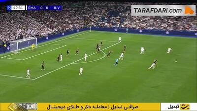 واکنش تماشایی تیبو کورتوا و مهار موقعیت تک به تک مقابل دوشان ولاهوویچ (رئال مادرید 0-0 یوونتوس)