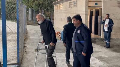  حضور مهدی فنونی‌زاده در ورزشگاه شهرقدس