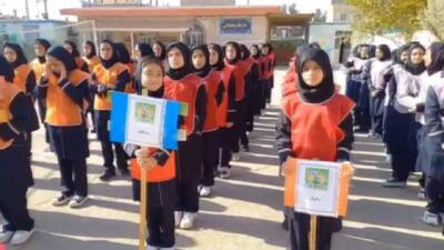  افتتاح المپیاد ورزشی درون مدرسه ای در آبیک + فیلم