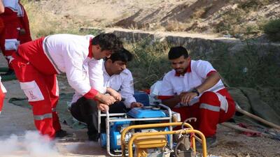  رزمایش آمادگی زمستانی هلال‌احمر سمنان