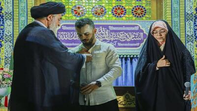  لباس خادمی امام زمان بر تن مرد سال فوتسال آسیا