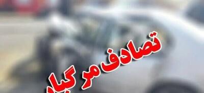 فوت دو نفر در اثر برخورد موتور سیکلت با تریلی در محور بیرجند - خوسف
