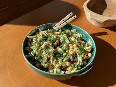  طرز تهیه سالاد نخود رژیمی با لیمو ترش و شوید