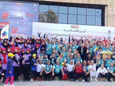  استقبال از غرفه هیات ورزش های همگانی استان تهران در بیست و چهارمین نمایشگاه بین المللی ورزش