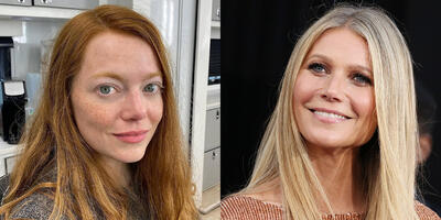  اما استون با کت و دامن سبز نوستالژیک، استایل گوئینث پالترو را بازسازی کرد! - چی بپوشم