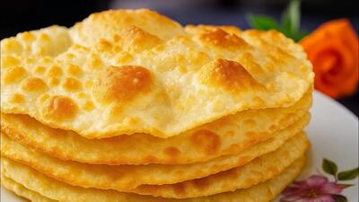  طرز تهیه نان صبحانه بدون مخمر، بدون تخم مرغ و بدون فر / فقط آرد، آب، کمی نمک و کمی روغن