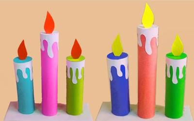  نحوه ساخت شمع با کاغذ؛ شمع کاغذی دست ساز برای مدرسه