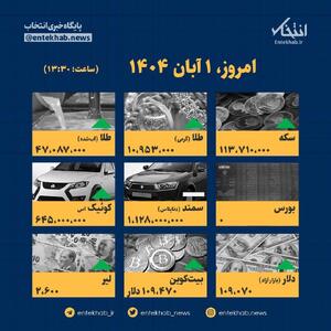  اینفوگرافیک / امروز ۱ آبان قیمت ها چقدر است؟