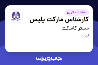  استخدام کارشناس مارکت پلیس در مستر کاسکت