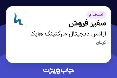  استخدام سفیر فروش در اژانس دیجیتال مارکتینگ هایکا