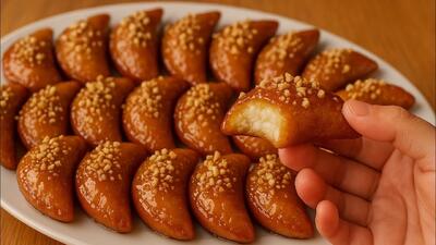  طرز تهیه شیرین ساده و خوشمزه فقط با آرد و آب / بدون تخم مرغ، بدون فر، طعم خامه ای