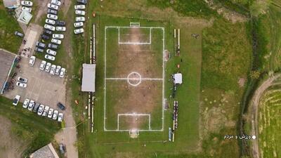 مجهز شدن زمین فوتبال روستای لیالمان لاهیجان با VAR