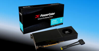  کارت گرافیک‌ PowerColor AI PRO R9700 با آداپتور 12VHWPR زرد رنگ عرضه می‌شود