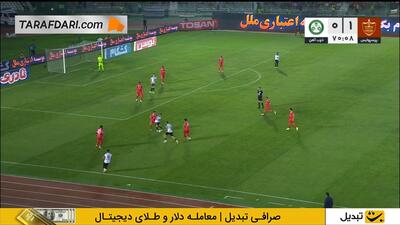  برخورد شوت بازیکنان ذوب آهن به تیر دروازه پرسپولیس (پرسپولیس 1_0 ذوب آهن)