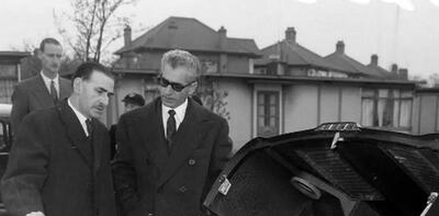  محمدرضا پهلوی و زن دومش در سفر شمال کشور