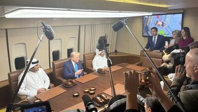  دیدار ترامپ و امیر قطر در ایرفورس وان؛ محور مذاکرات: آینده حماس و آتش‌بس غزه