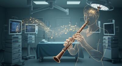  بیمار مبتلا به پارکینسون حین عمل جراحی مغز کلارینت نواخت