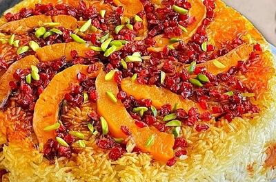  طرز تهیه پلو پاییزی با کدو و گردو؛ رنگ پاییز روی سفره شما