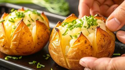  دیگه سیب زمینیب سرخ نکنید / طرز تهیه سیب زمینی پنیری بدون نیاز